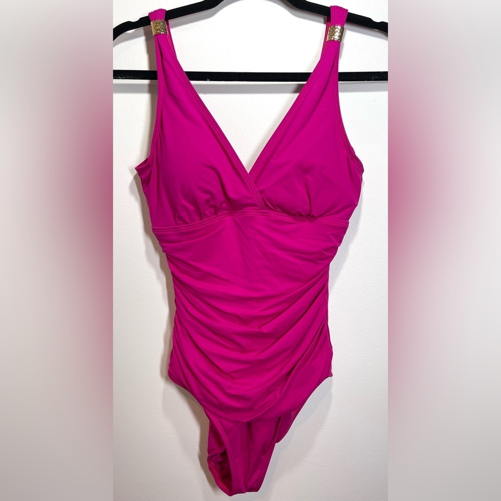 RALPH LAUREN Women’s Hot Pink One Piece‎ Swimsuit Size 8
